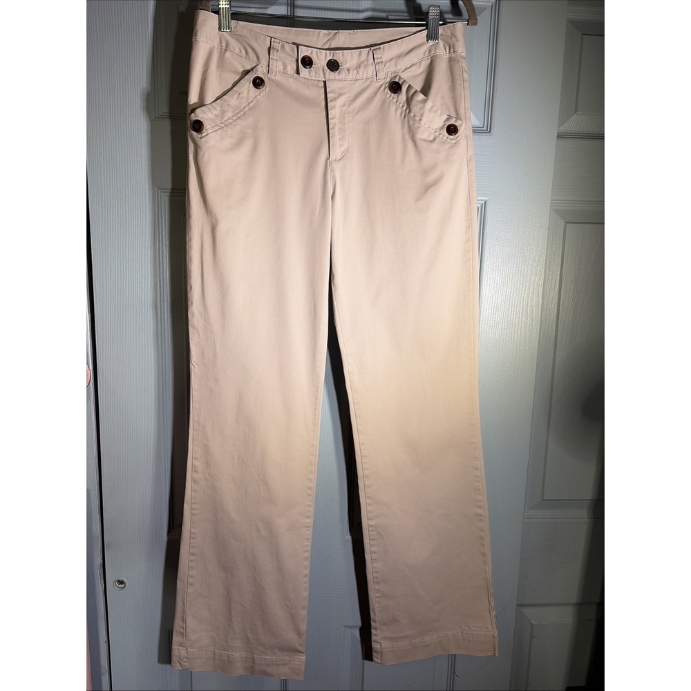 Columbia Omni shield Women's Chinos Relaxed Fit Cotton Blend Khaki Sz 8 Bootcut.